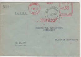 CENTROCOOP RED MACHINE STAMPS AMOUNT 0,55 LEI BUCURESTI ROMANIA 1958 - Franking Machines (EMA)