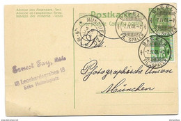 11 - 5 - Entier Postal Avec Affranchissement Complémentaire Envoyé De Basel à München 1908 - Poststempel