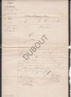 SCHAARBEEK 1866 - Document Concernant Le Prolongement De La Rue Royale Ste Marie  (P268) - Manuscrits