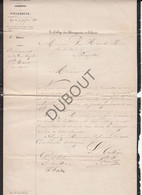 SCHAARBEEK 1866 - Document Concernant Le Prolongement De La Rue Royale Ste Marie  (P268) - Manuscripts