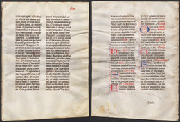 Missal Missale Manuscript Manuscrit Handschrift - (Blatt / Leaf XLVIII) - Teatro & Sceneggiatura