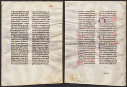 Missal Missale Manuscript Manuscrit Handschrift - (Blatt / Leaf XLVIII) - Teatro & Script