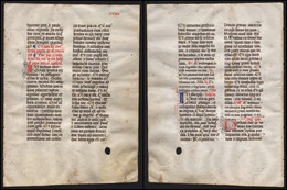 Missal Missale Manuscript Manuscrit Handschrift - (Blatt / Leaf CCXIX) - Theatre & Scripts