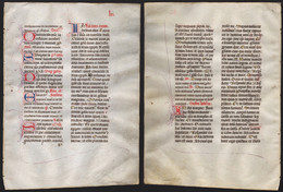Missal Missale Manuscript Manuscrit Handschrift - (Blatt / Leaf LXI) - Teatro & Script