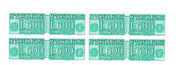 ITALIA  ITALY  Repubblica 1955 1984 Pacchi In Concessione Quartina Lire 600 Filigrana Stelle MNH - Consigned Parcels