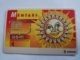 INDONESIA  GSM PREPAID/ CHIP CARD MENTARI  WITH BARCODE+ PIN + PUCK CODE   INDOSAT  MINT CARD    **6740 ** - Indonesië