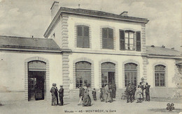 55 Montmedy La Gare Du Chemin De Fer Ext. Animée 1905 - Montmedy