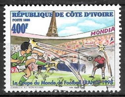 Ivory Coast 1998. Scott #1017 (U) World Cup Soccer Championships, France - Ivoorkust (1960-...)