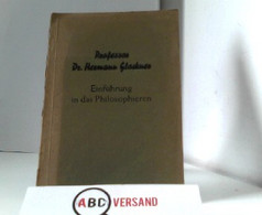 Einführung In Das Philosophieren - Philosophie