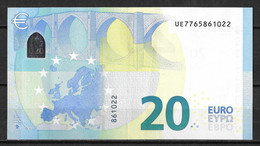 FRANCE - Draghi - UE - 20 € - U031 C6 - Used - 20 Euro