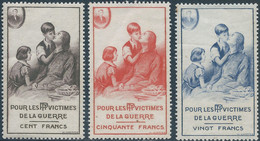France,POUR LES P.T.T. VICTIMES DE LA GUERRE,CHARITY FOR THE VICTIMS OF WAR,20-50-100FR-Mint,Rare - Zonder Classificatie