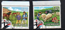 Luxembourg , LUXEMBOURG, 2019,  MI NR 2203-2204,  SATZ ,SERIE, URLAUB AUF DEM LANDE , ESST GESTEMPELT, OBLITERE - Usati