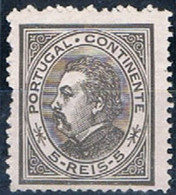 Portugal, 1880/1, # 52 Dent. 13 1/2, MH - Unused Stamps