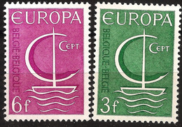 Belgique Belgie 1966 N° 1389 / 90 ** Europa, Emission Conjointe, Europe, CEPT, Bateau à Voile, Bender, Voilier, Mer Lune - Ongebruikt