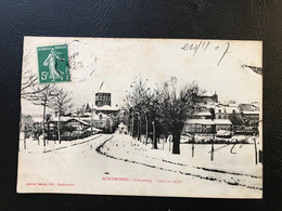 MONTMOREAU Sous La Neige - 1907 Timbrée - Autres Communes