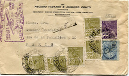 BRESIL LETTRE AVEC CACHET " CONDOR - LUFTHANSA 250a TRAVESSIA AEREA DO ATLANTICO SUD JUNHO 1937 " DEPART BELO-HORIZONTE - Luchtpost