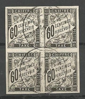 COLONIE GENERAL TAX N° 11 Bloc De 4 CACHET  FORT-DE-FRANCE - Timbres-taxe