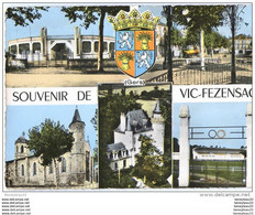 CPSM (Réf:J861) SOUVENIR DE VIC-FEZENSAC (GERS 32) MULTI VUES - Vic-Fezensac