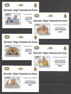 Burundi 2013 Nelson Mandela - 5 IMPERFORATE MS MNH - 2010-2019: Nieuw/plakker