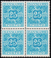 1930. DANMARK. Postage Due. Porto. Wavy-line. 25 Øre Violet In LUXUS 4-BLOCK. Never Hinged.  (Michel P24) - JF513810 - Segnatasse