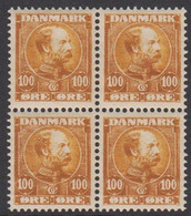 1906. DANMARK. CHRISTIAN IX. 100 øre In LUXUS 4-block With Never Hinged Stamps. Very Beautiful... (Michel 52) - JF513836 - Nuevos