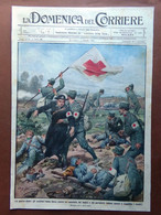Copertina Domenica Corriere Nr. 30 Del 1915 WW1 Austriaci Contro Prete E Medici - Guerra 1914-18