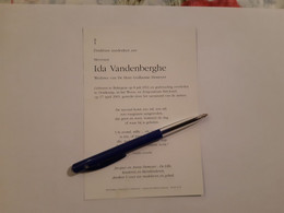 Ida Vandenberghe (Bekegem 1911 - Oostkamp 2003);Demeyer - Devotieprenten