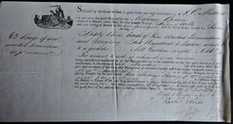 1665 REGISTRO DE EMBARQUE SHIPPED LONDON GREAT BRITAIN SEVILLA SPAIN ESPAÑA 1839 WOOD - Spain