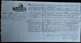 1666 REGISTRO DE EMBARQUE SHIPPED LONDON GREAT BRITAIN SEVILLA SPAIN ESPAÑA 1840 WOODD - Espagne