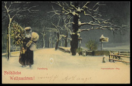 1904 AK FRÖHLICHE WEIHNACHTEN – HARVERSTHUDER WEG HAMBURG – Nach SINGAPORE - Eimsbuettel