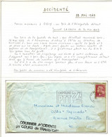 -  Courrier Accidenté Du 28 Mai 1969 - Capotage D'un D.C.4 à  ORLY  -  Sur Feuille Explicative évènement. - 1960-.... Covers & Documents