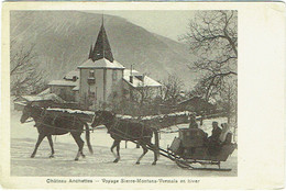 Château Anchettes. Voyage Sierre-Montana-Vermala En Hiver. Traineau. - VS Valais