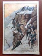 Retrocopertina Domenica Corriere Nr. 35 Del 1915 WW1 Assalto Cima Tuckettspitze - Oorlog 1914-18