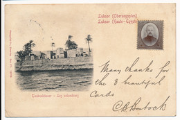 CPA EGYPTE Rare Carte Avec Timbre Photo Personnalisé LUXOR LUKSOR Taubenhäuser Les Colombiers - Louxor