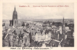 FRANKFURT - BLICK VOM TURM DER PAULSKIRCHE AUF DOM UND MAIN 1914 / P177 - Frankfurt A. Main