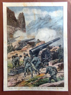 Retrocopertina Domenica Corriere Nr. 37 Del 1915 WW1 Artiglieria Anderter Alpe - Guerra 1914-18