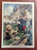 Retrocopertina Domenica Corriere Nr. 38 Del 1915 WW1 Joffre Cadorna Sul Fronte - Oorlog 1914-18