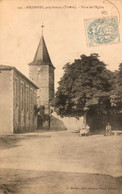Carte Postale - Aslonnes, Place De L'église - Altri Comuni