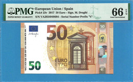 50 EURO SPAIN DRAGHI VA-V003A1 PMG 66 (D237) - 50 Euro