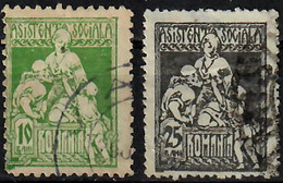 1924 Postal Tax Stamps  - Charity Mi 9-10 / Sc RA13-14 / YT 71-72 / SG T46-47 Used / Gestempelt / Oblitéré [lie] - Fiscali