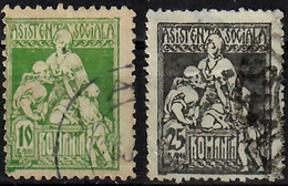1924 Postal Tax Stamps  - Charity Mi 9-10 / Sc RA13-14 / YT 71-72 / SG T46-47 Used / Gestempelt / Oblitéré [lie] - Fiscaux