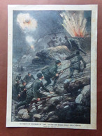 Retrocopertina Domenica Corriere Nr. 48 Del 1915 WW1 Eroici Sardi Trinceramento - Oorlog 1914-18