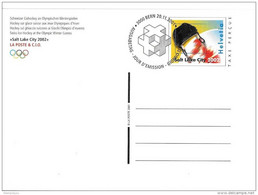 84 - 19 - Entier Postal Suisse "JO Salt Lake City" Oblit Spéciale - Invierno 2002: Salt Lake City