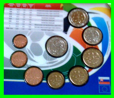 ESLOVAQUIA MUNDIAL FÚTBOL AFRICA 2010  CARTERA COLECCIÓN EUROS SETS OFICIAL  LAS MONEDAS DE EURO ESLOVACAS - Slovakia