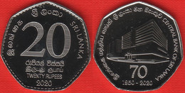 Sri Lanka 20 Rupees 2020 "Central Bank" UNC - Sri Lanka