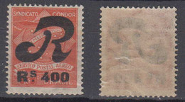 Brazil Brasil Condor Mi# 11 * Mint R Overprint 400R - Poste Aérienne (Compagnies Privées)