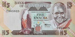 Banknotes UNC - SC Billete Banco ZAMBIA - 5 Kwacha, 1986 Sin Cursar - Zambie