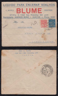 Brazil Brasil 1930 CONDOR Advertising Airmail Cover SANTOS To PORTO ALEGRE 2000R - Poste Aérienne (Compagnies Privées)