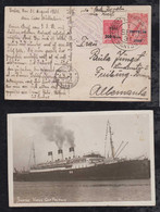 Brazil Brasil 1931 Zeppelin Postcard Sieger 125A SANTOS To FREIBURG Germany Vapor Cap Polonio - Luftpost (private Gesellschaften)