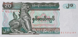 Banknotes UNC - SC Billete Banco MYANMAR - 20 Kyats, 1994 Sin Cursar - Myanmar